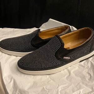 JIMMY CHOO Studded Black Slip-On Men's Shoes            SIZE 41EU /8US